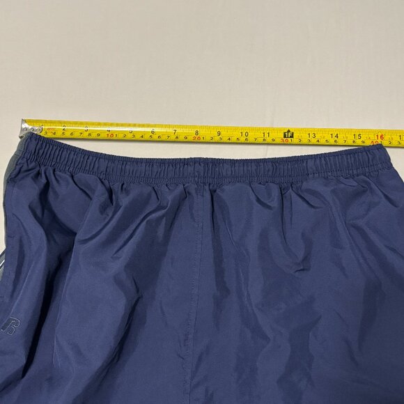 Russell Athletic Navy Track Pants L Zip Hem Mesh Lined Striped Sides Retro 2000s - Picture 7 of 10